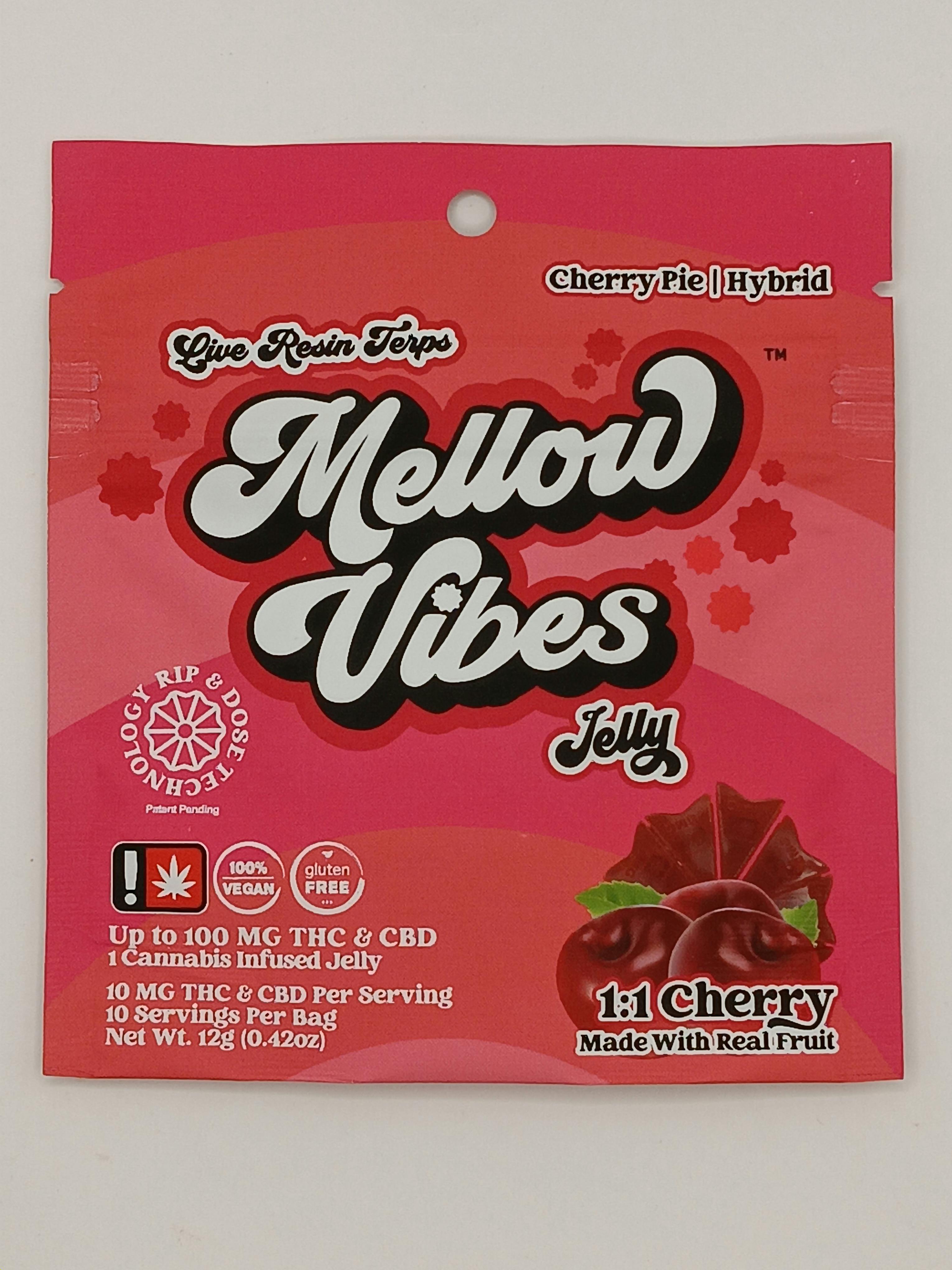 Photo of Cherry Cherry Pie CBG THC 1:1 100MG Jelly (Mellow Vibes)