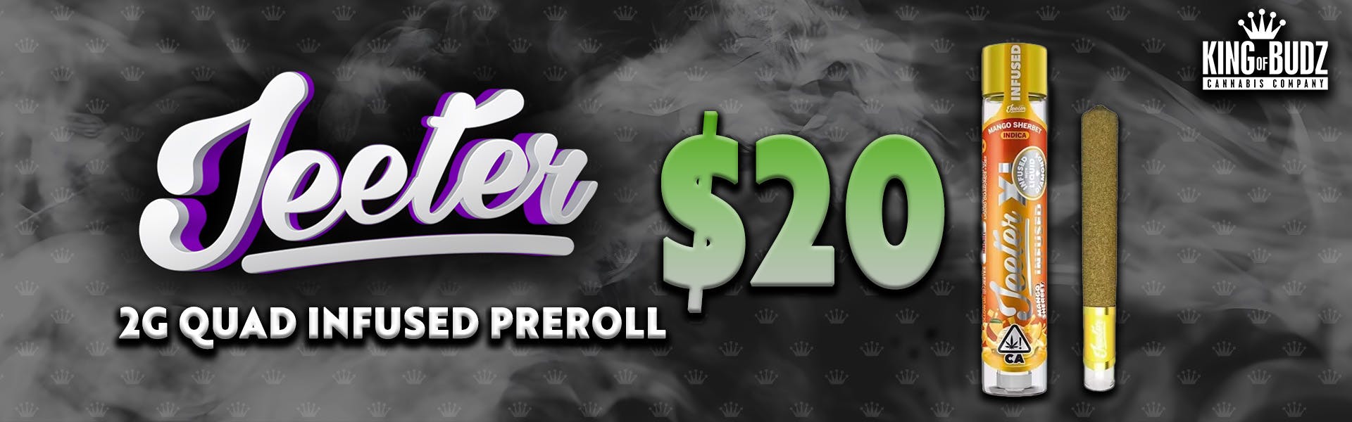 Jeeter - 2g Quad Infused Preroll - 20$