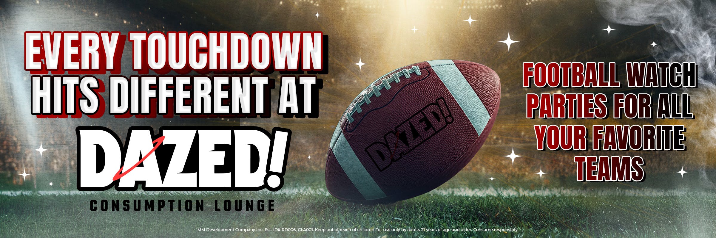 every touchdown hits different at dazed football watch parties