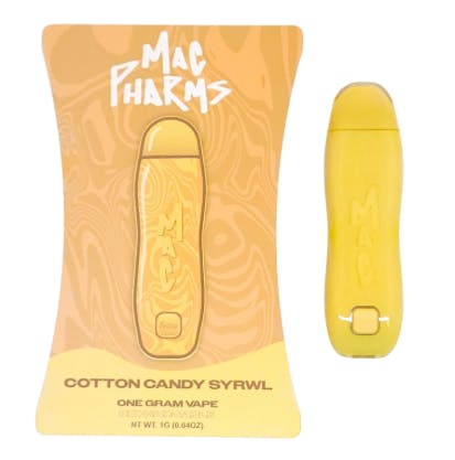 Product: MAC PHARMS | COTTON CANDY SWYRL | DISPOSABLE INDICA/HYBRID