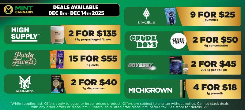 The Mint - Kalamazoo Menu - a Cannabis Dispensary in Kalamazoo, MI