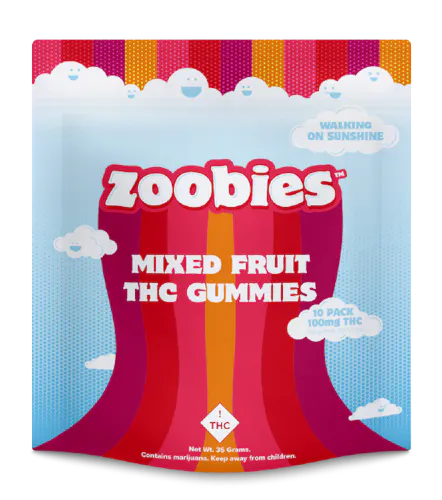 Zoobies Fruit Gummies 100mg/10pk-1