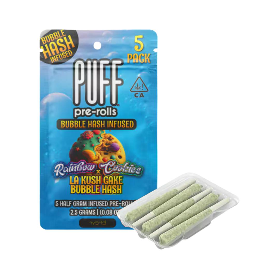 RAINBOW COOKIES X LA KUSH CAKE 5PK BUBBLE HASH PREROLL