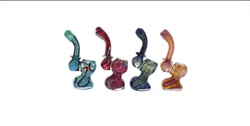 Lost Sea Path Frit Glass Bubbler | 4′-1