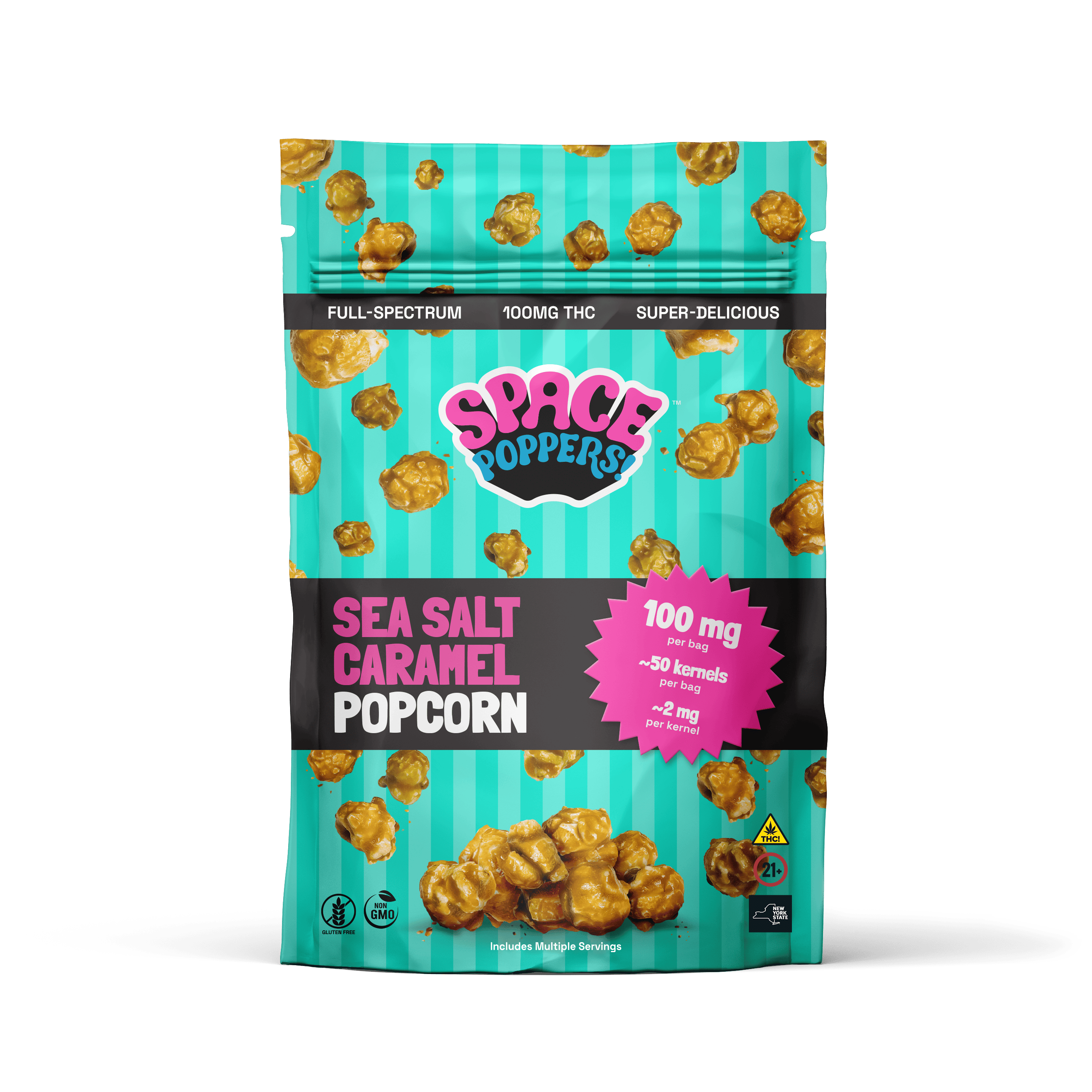 Space Poppers - Sea Salt Popcorn - 100mg by Space Poppers