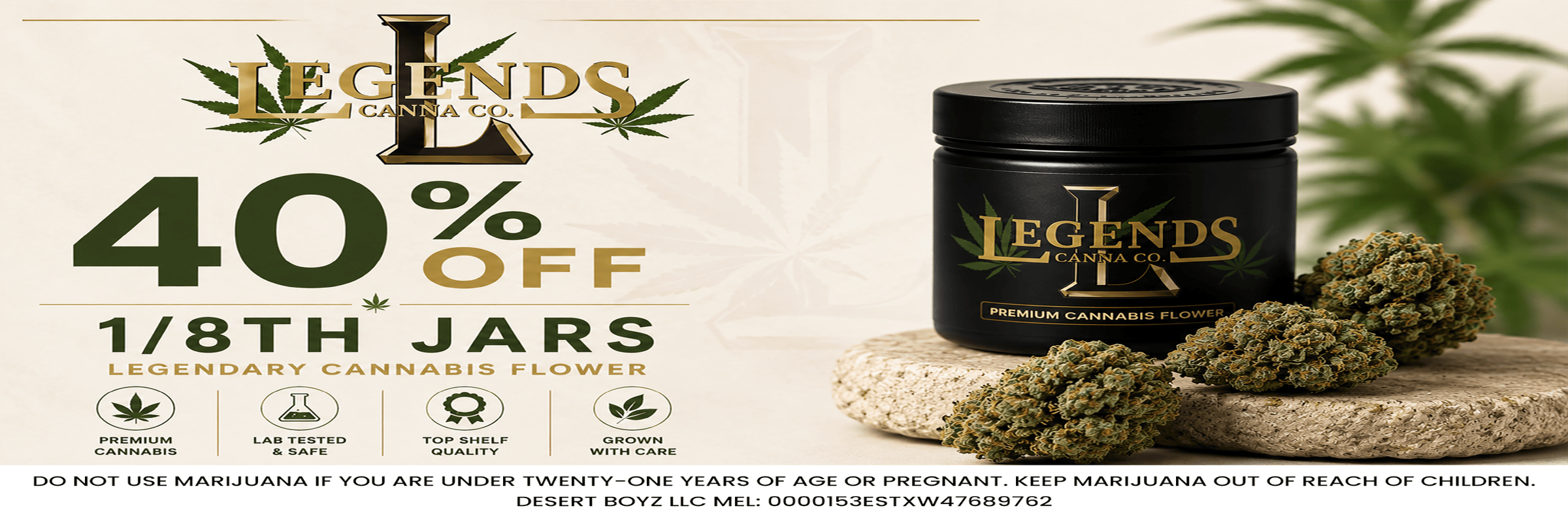 40% OFF| 1/8th | Legends