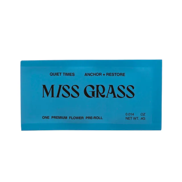 Miss Grass Pre-Roll Quiet Times - Kush Mint Gelato .4g (indica, singles)