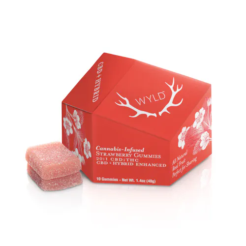 Strawberry 20:1 CBD + Hybrid Enhanced Gummies-active