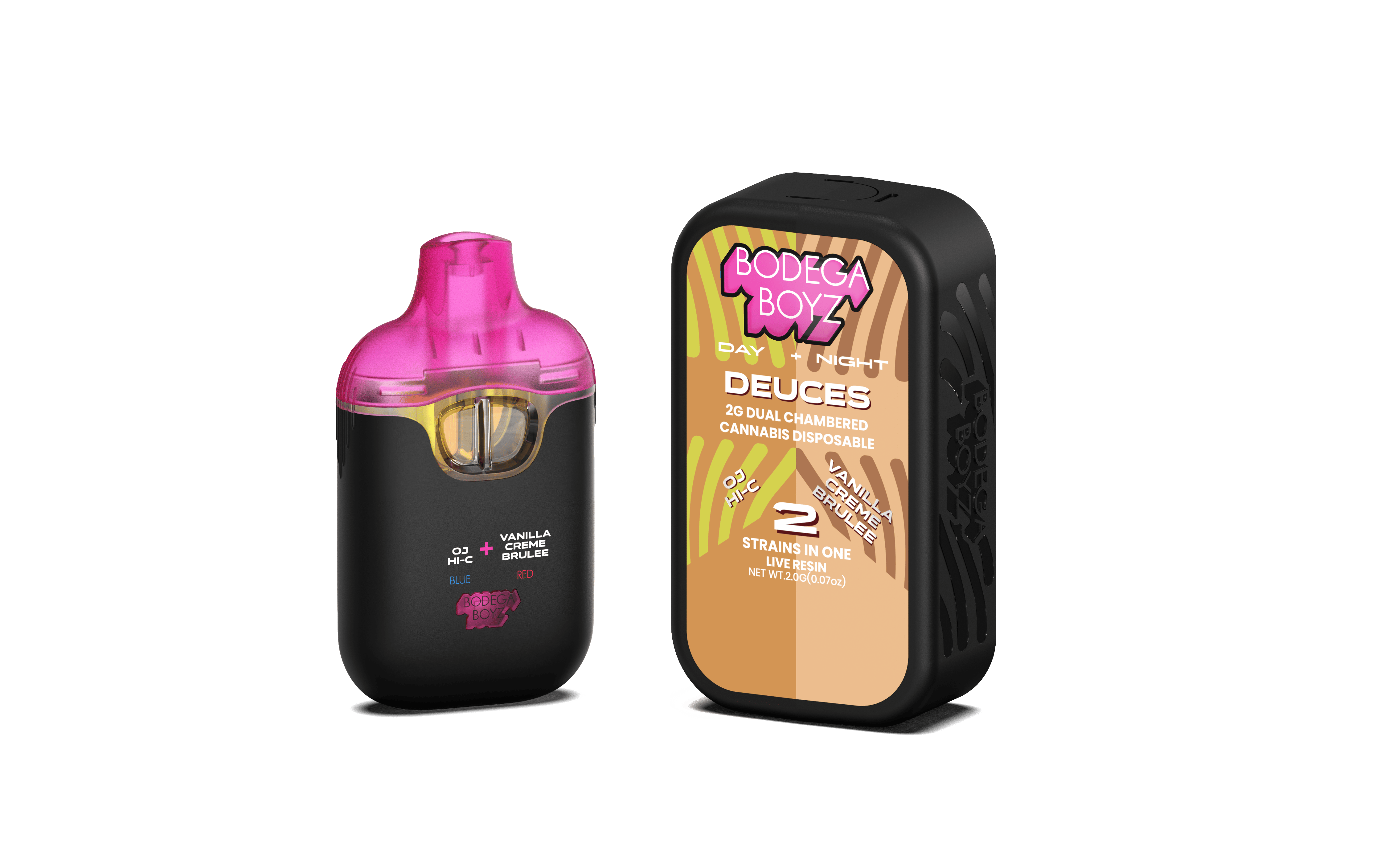 Bodega Boyz | Vanilla Crème Brûlée (s) x O-J Hi C (i) Live Resin 2g Dual Disposable  Vape