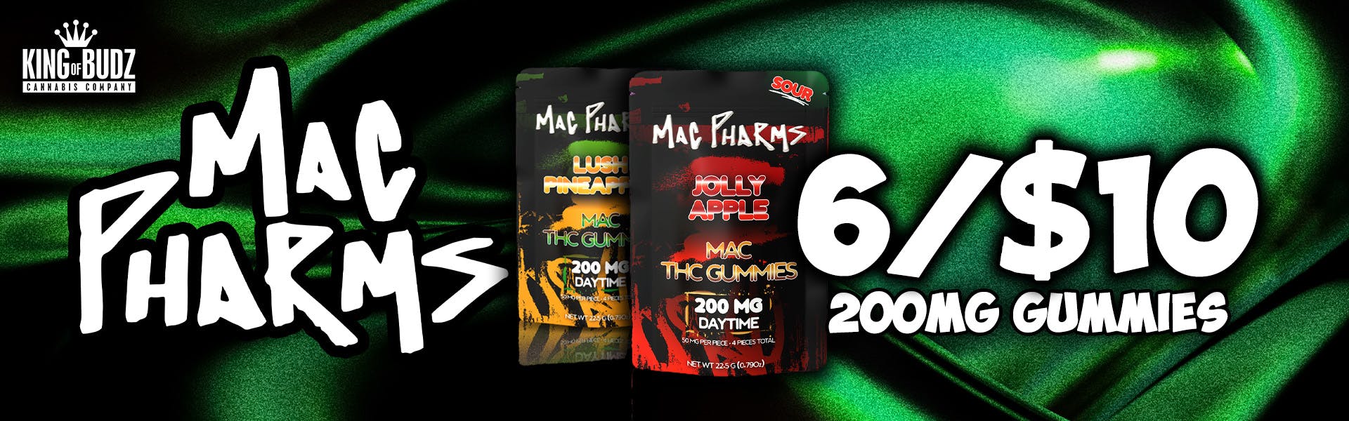 Mac Pharms 200mg Gummies - 6/$10