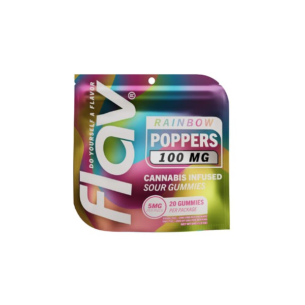 Product Flav - Rainbow Poppers - 20pk gummies - 100mg