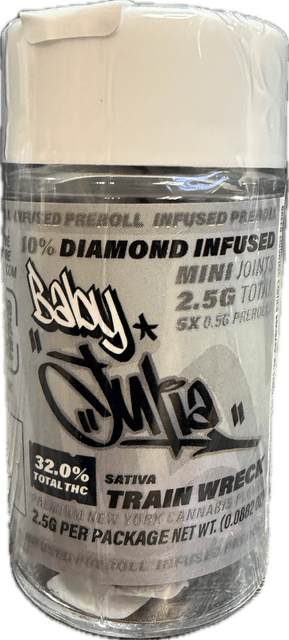 Julia | Infused Preroll | Diamond Infused | Trainwreck | .5g | 5 Pack | 2.5g | Sativa | THC 32% Julia