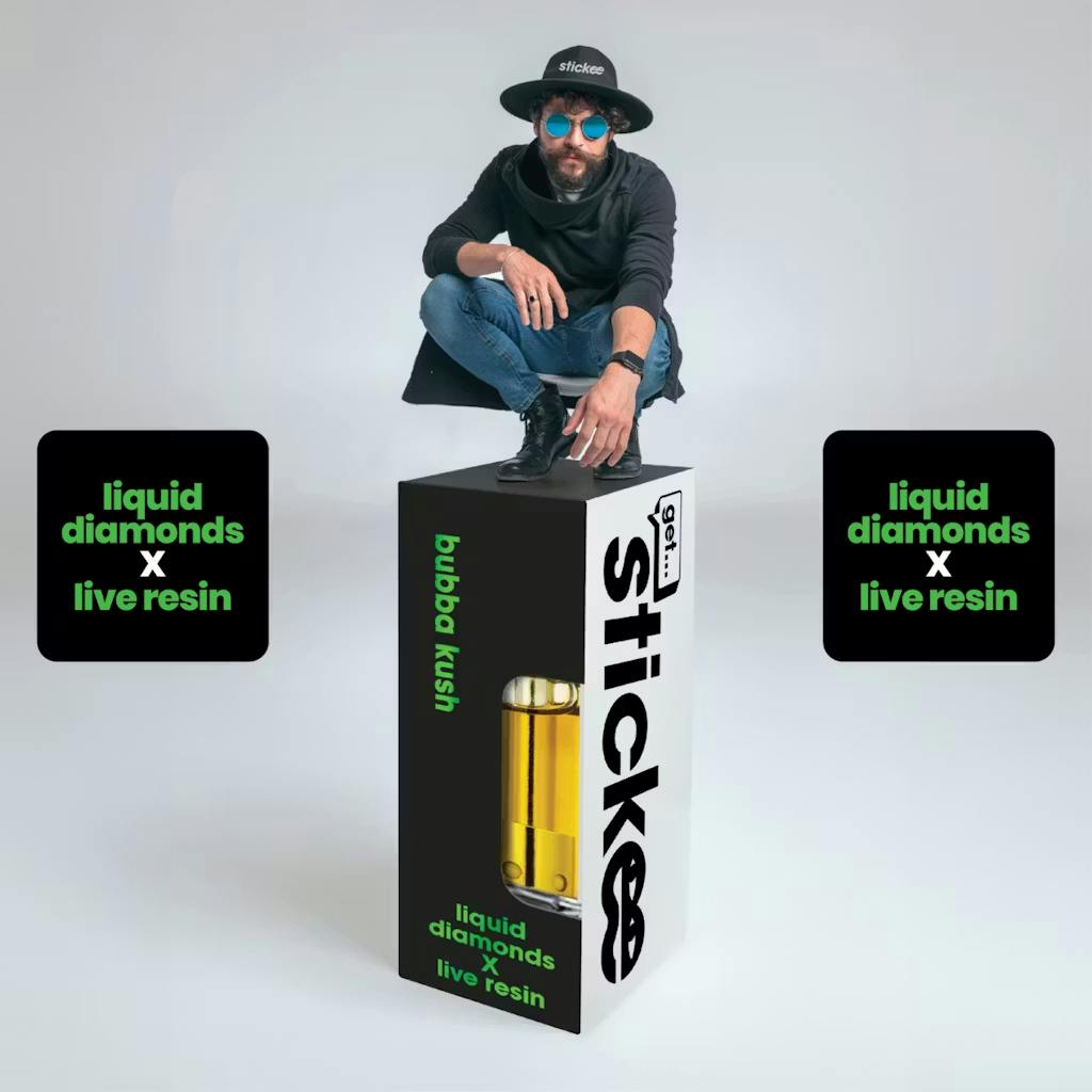 Stickee - 1g Live Resin Cart - Bubba Kush