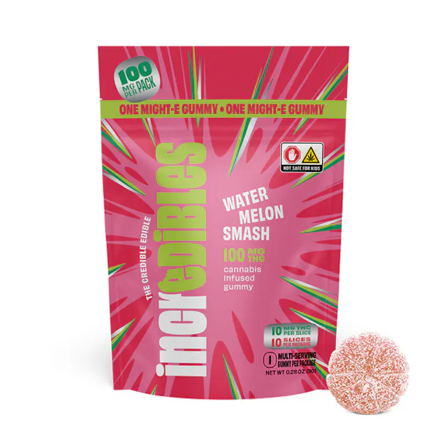 Incredibles Gummies Watermelon Smash 100mg (hybrid, 2.8g)
