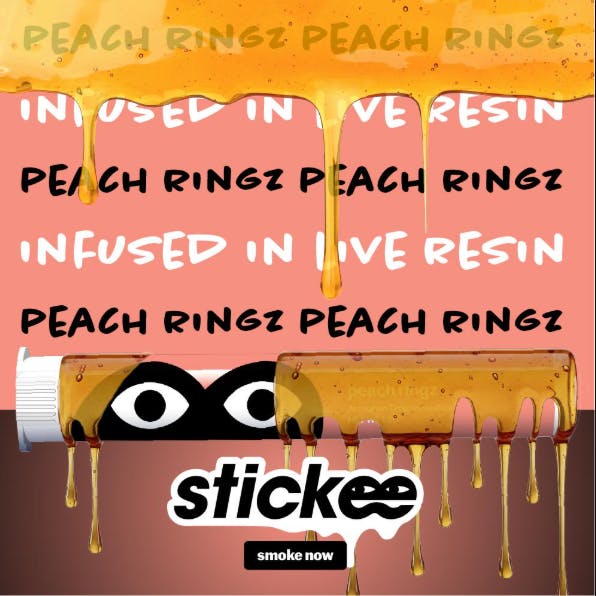 Peach Ringz | 1.2g | Live Resin Infused | Stickee
