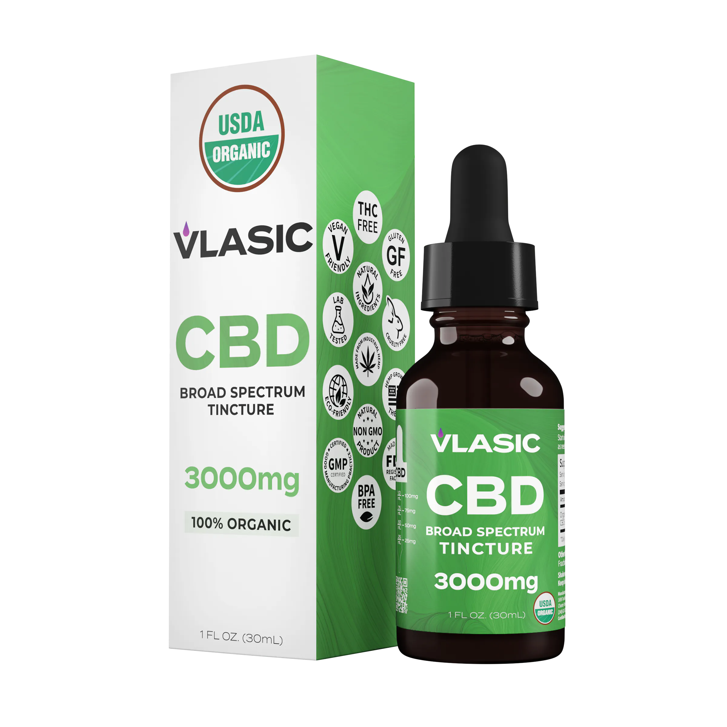 Organic Broad Spectrum CBD Tincture | 3000mg | Key Missouri