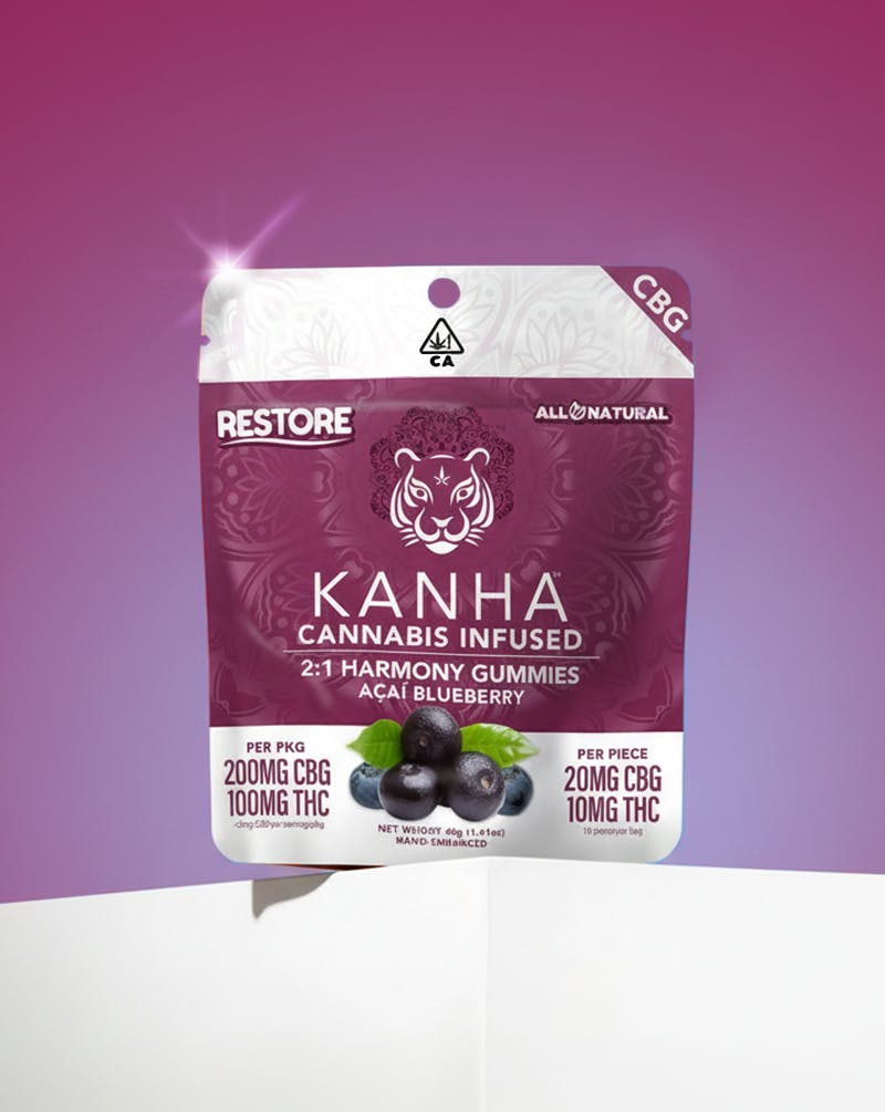 2:1 Blueberry Acai Harmony Restore CBG Gummies