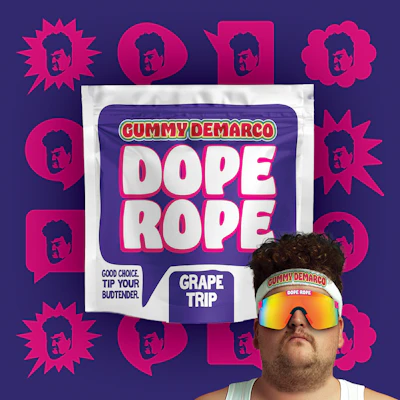 DOPE ROPE | Grape Trip | 200MG | Premium Gummy Rope
