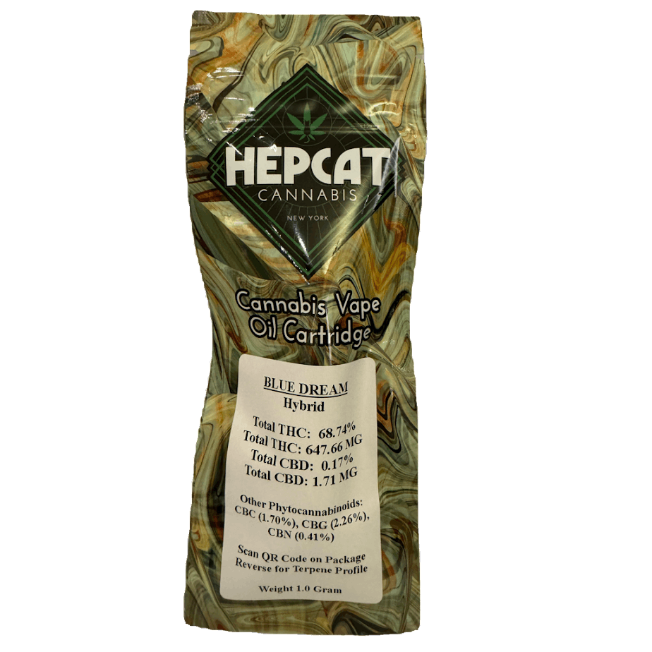 Hepcat Cannabis Blue Dream 510 Vape Cartridge 1g Sacred Bloom