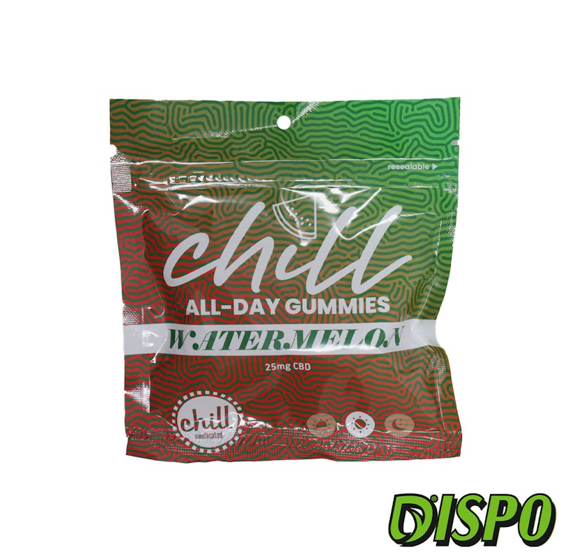 Chill Medicated - Watermelon All-Day 500mg CBD Gummies
