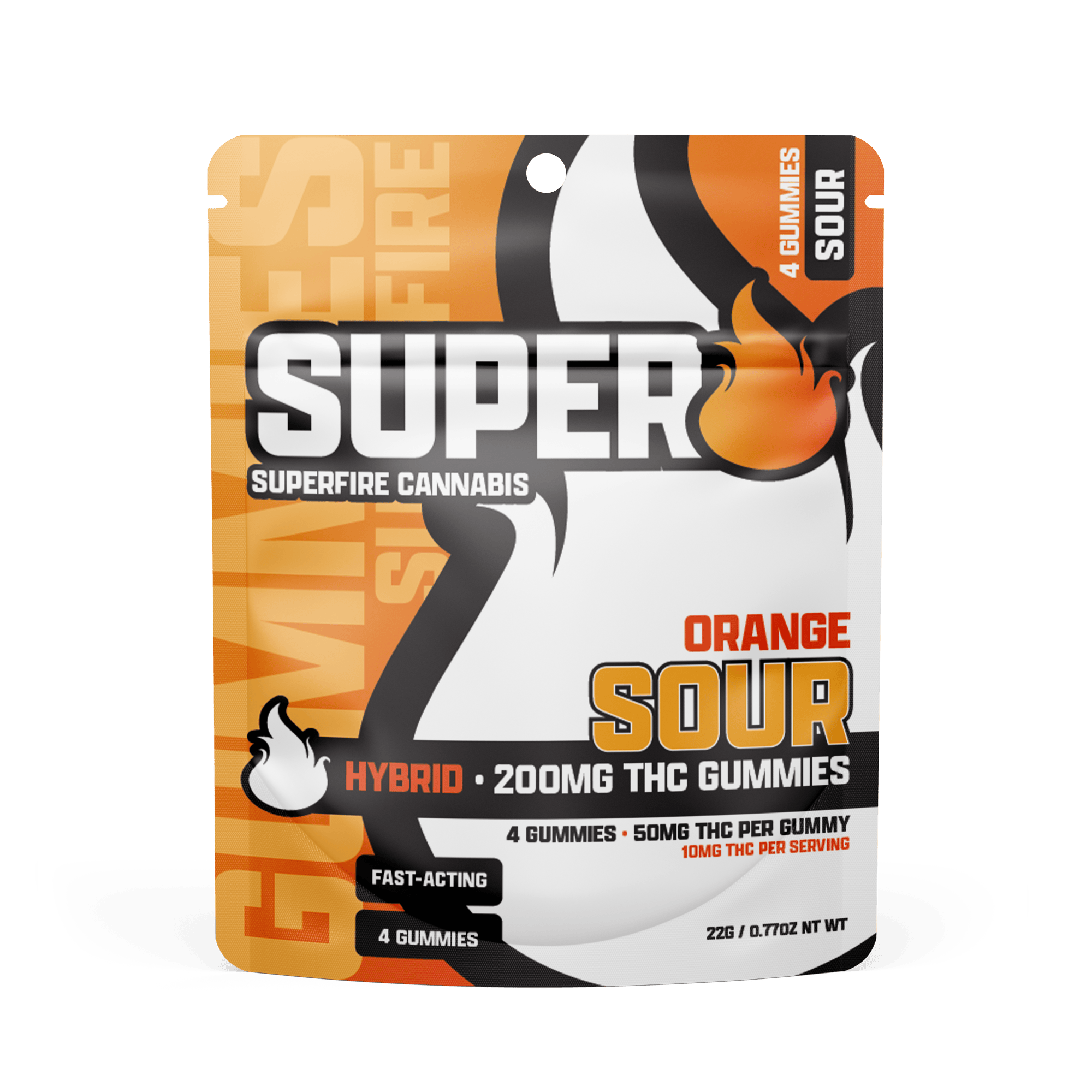 Superfire - 200mg Gummies - Sour Orange