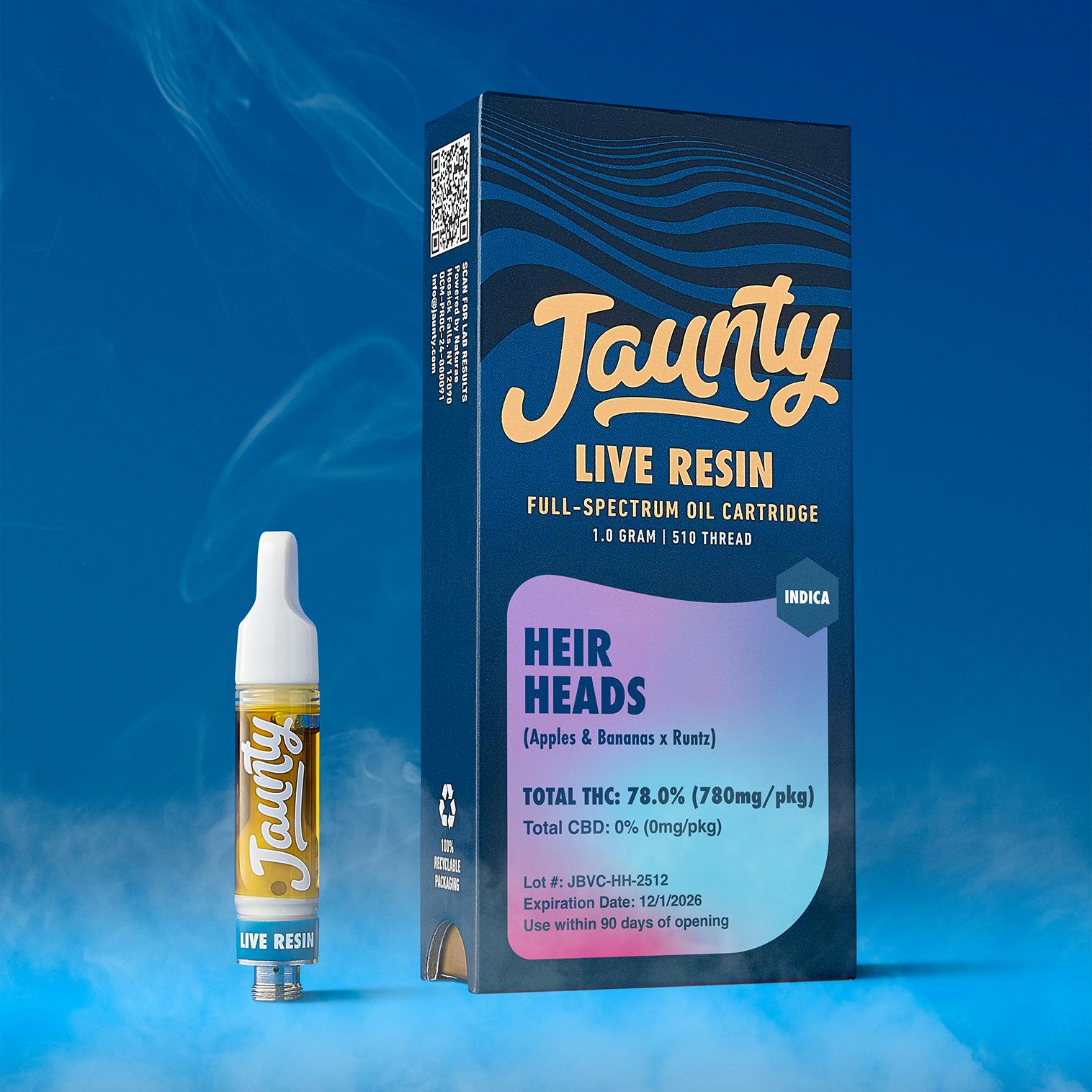 Jaunty | Heir Heads | Holiday Vape Kit | Live Resin 510 Cart | 1g