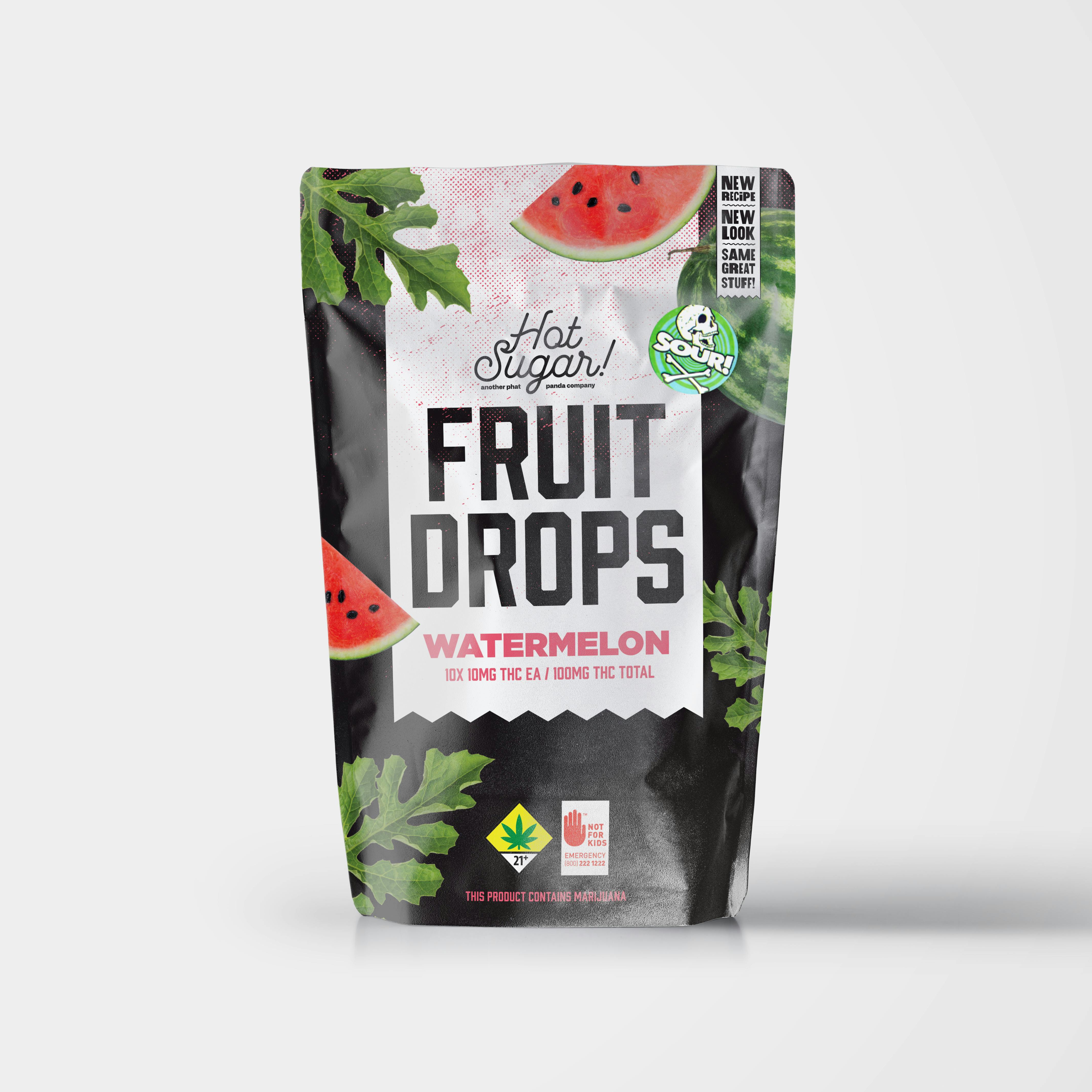 Sour Watermelon Fruit Drops - SOUR | 10pk | (100mg)