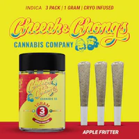 Cheech & Chong - 3 Pack Cryo Infused Pre-Roll - Apple Fritter (H) - product image at King of Budz