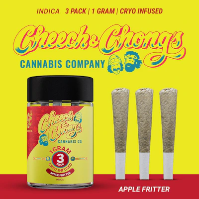 Cheech & Chong - 3 Pack Cryo Infused Pre-Roll - Apple Fritter (H) - PRE_ROLLS by Cheech & Chong at King of Budz