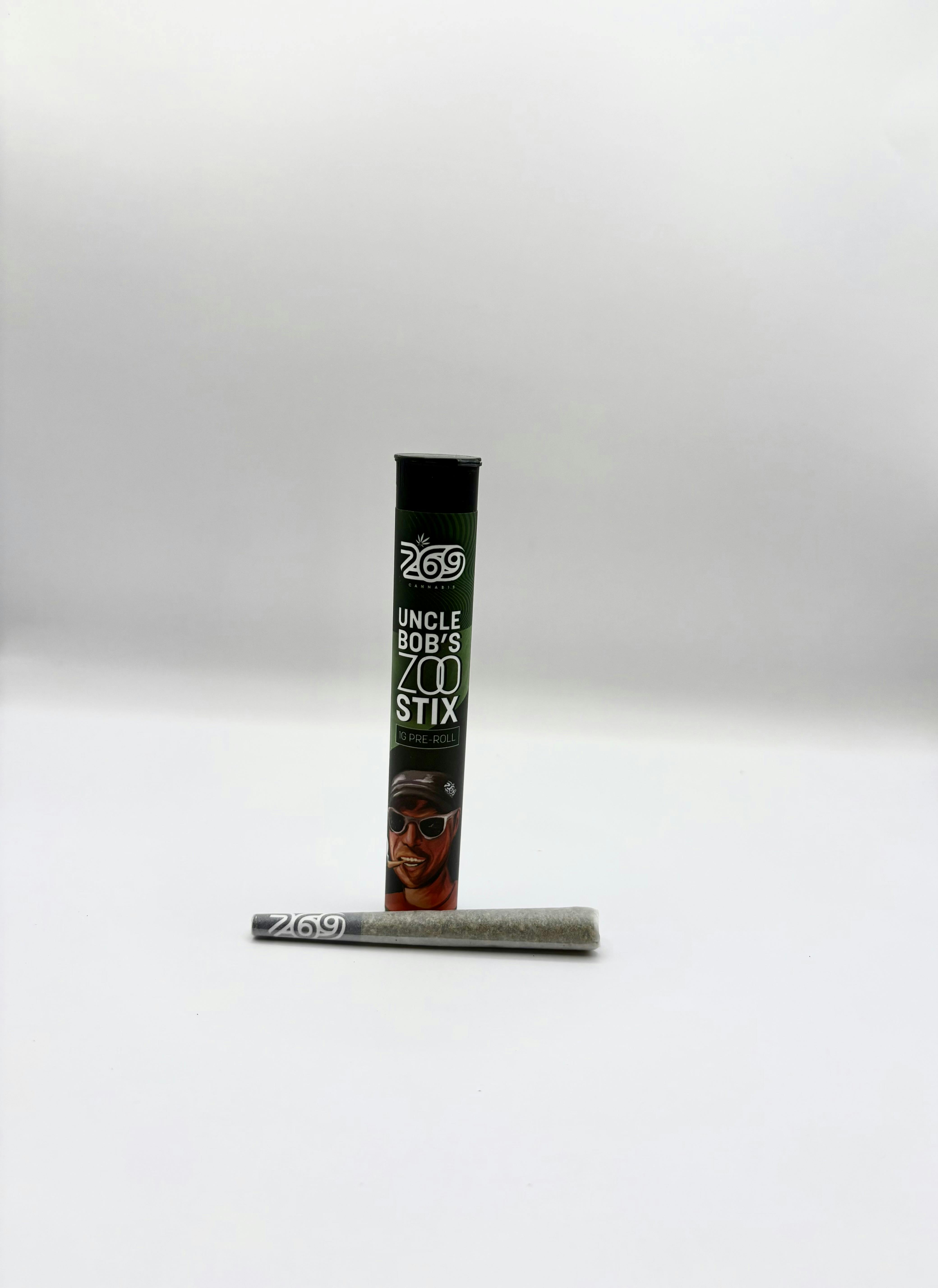 Product: 269 Cannabis | GMO | Zoo Stix Pre-roll | 1g | Indica