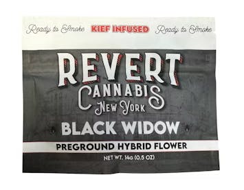 Black Widow Kief Infused Pre Ground Flower | Hybrid | Revert