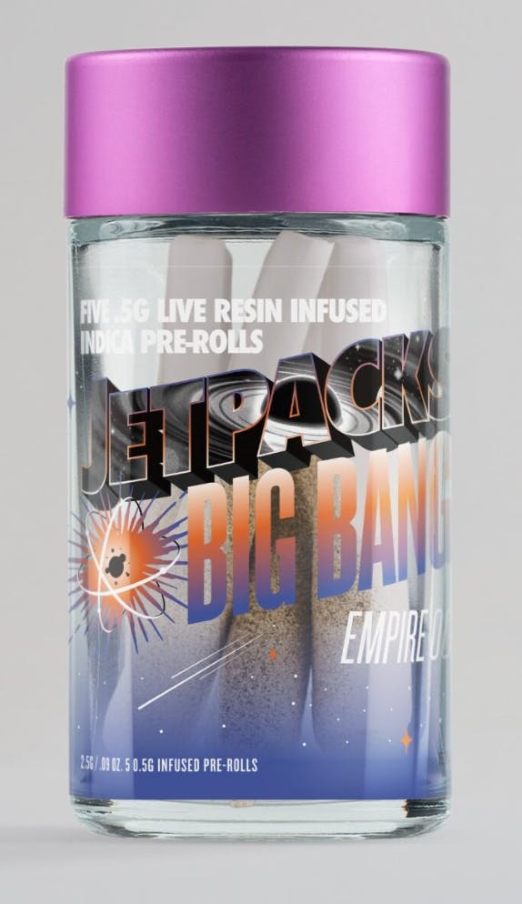 Empire Og | 5 Pack | Big Bang Infused Pre Roll Pack | Indica | Jetpacks