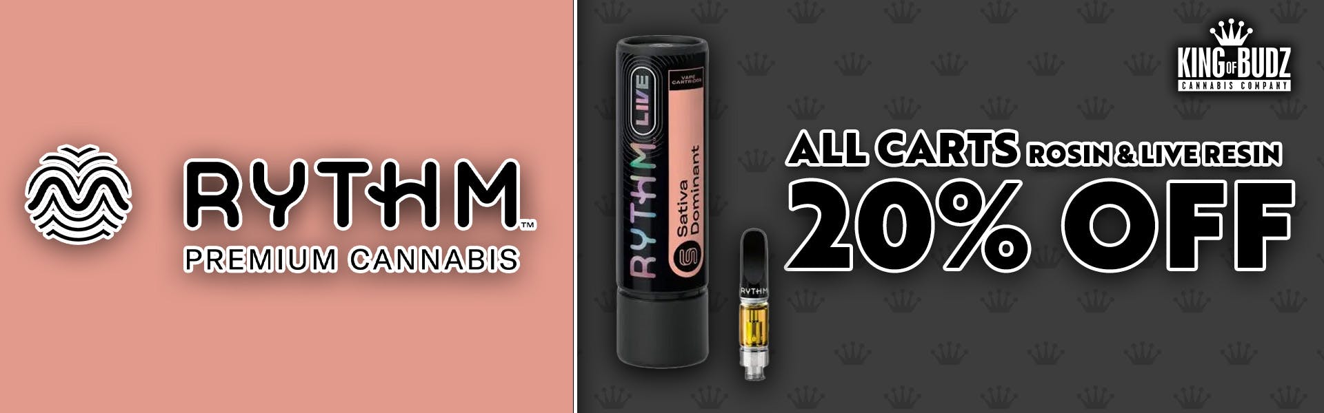 Rythm - ALL Carts (Rosin AND Live Resin) - 20 Percent OFF