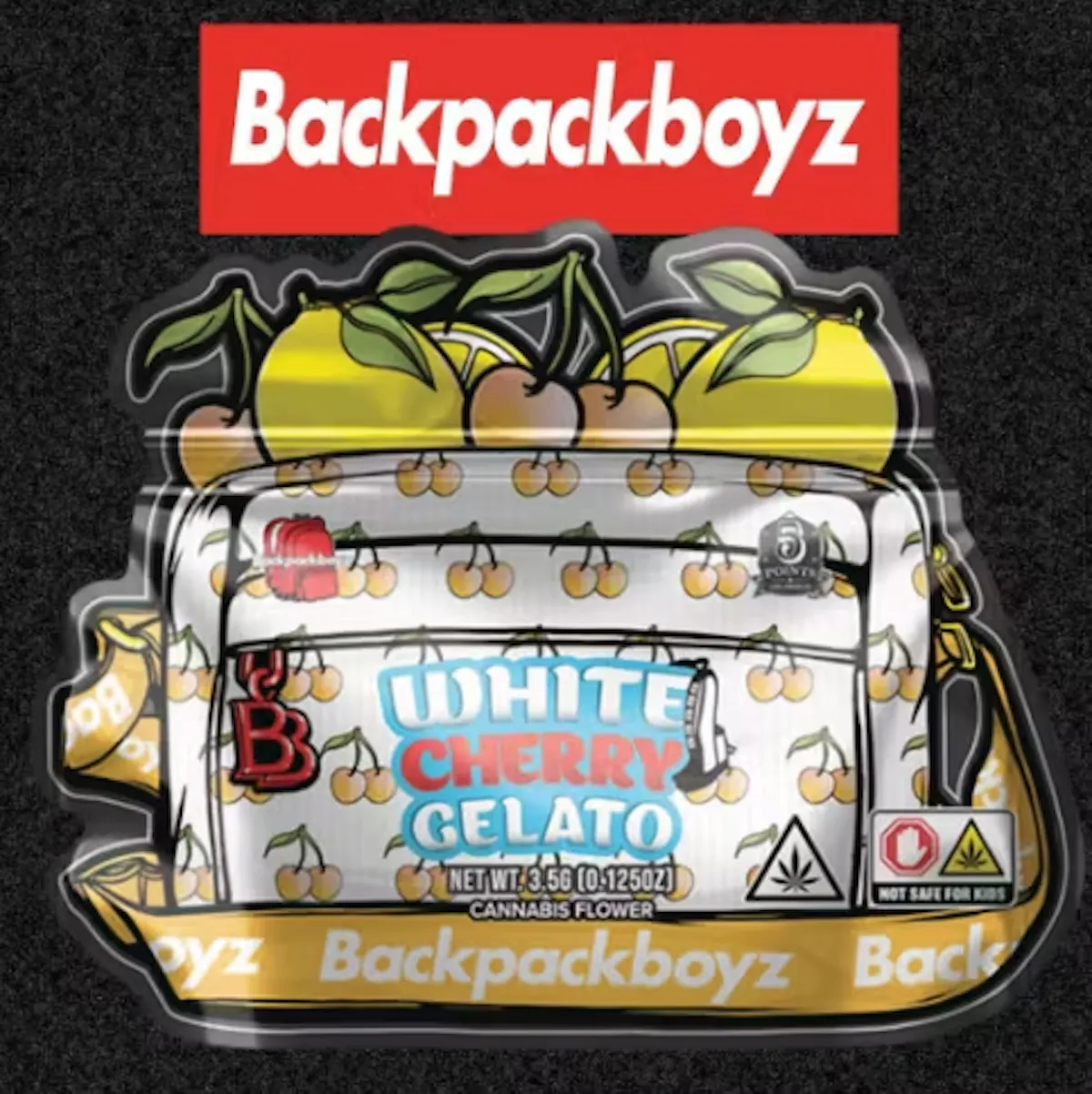 Platinum Shelf – Backpackboyz – White Cherry Gelato (H) 3.5g