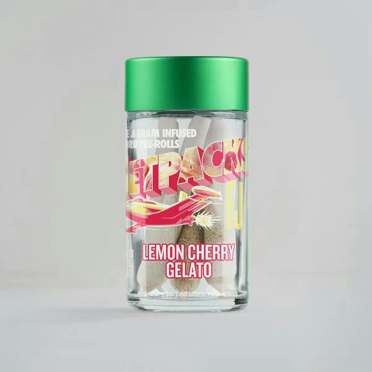 FJ-3 Lemon Cherry Gelato 5pk 0.6g Infused Prerolls - The Flowery NY