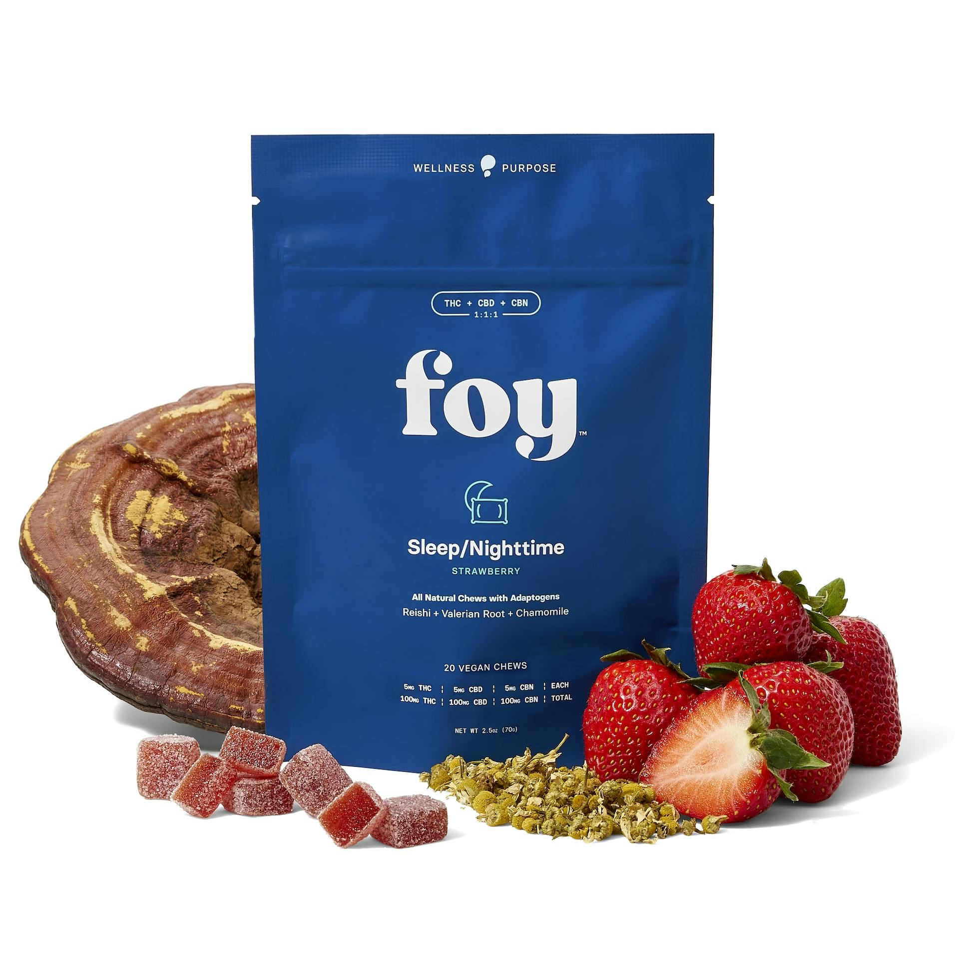 Foy | Nighttime Strawberry | Gummies | 20pc | 100mg