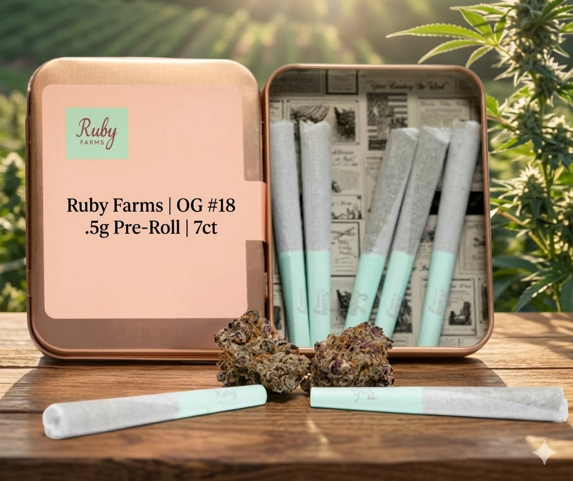 Product Ruby Farms | OG #18 | .5g Pre-Roll | 7ct