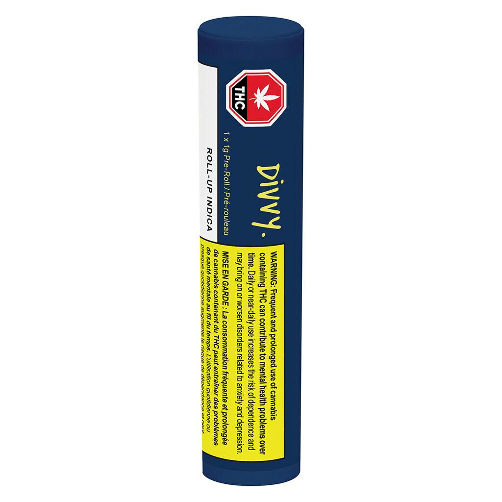 Divvy - roll up indica pre-roll - 1x1g