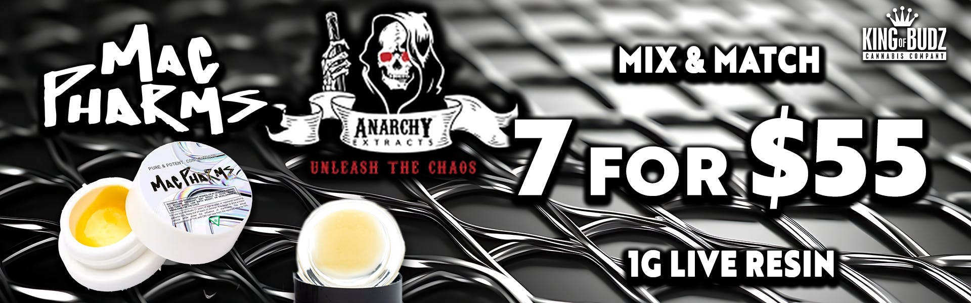 Mac Pharms / Anarchy 1g Live Resin - 7 for $55