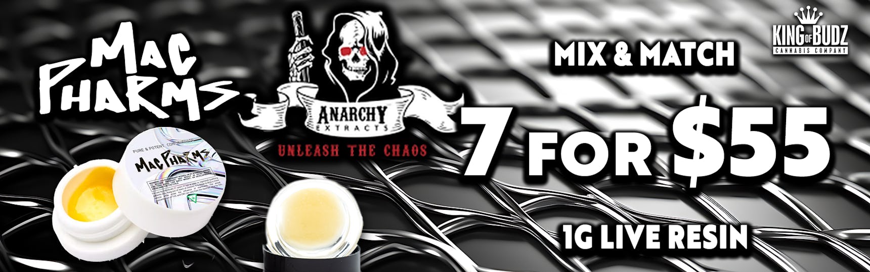 Mac Pharms / Anarchy 1g Live Resin - 7 for $55