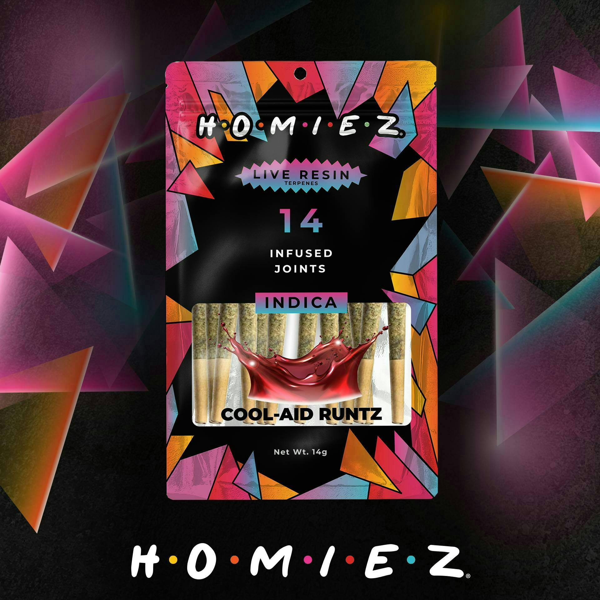 Homiez | Infused Pre-Roll 14-Pack - 14g - Cool-Aid Runtz