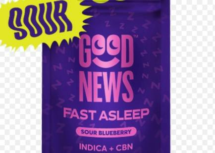 Good News Cannabis Good News Gummies Fast Asleep Sour Blueberry 1