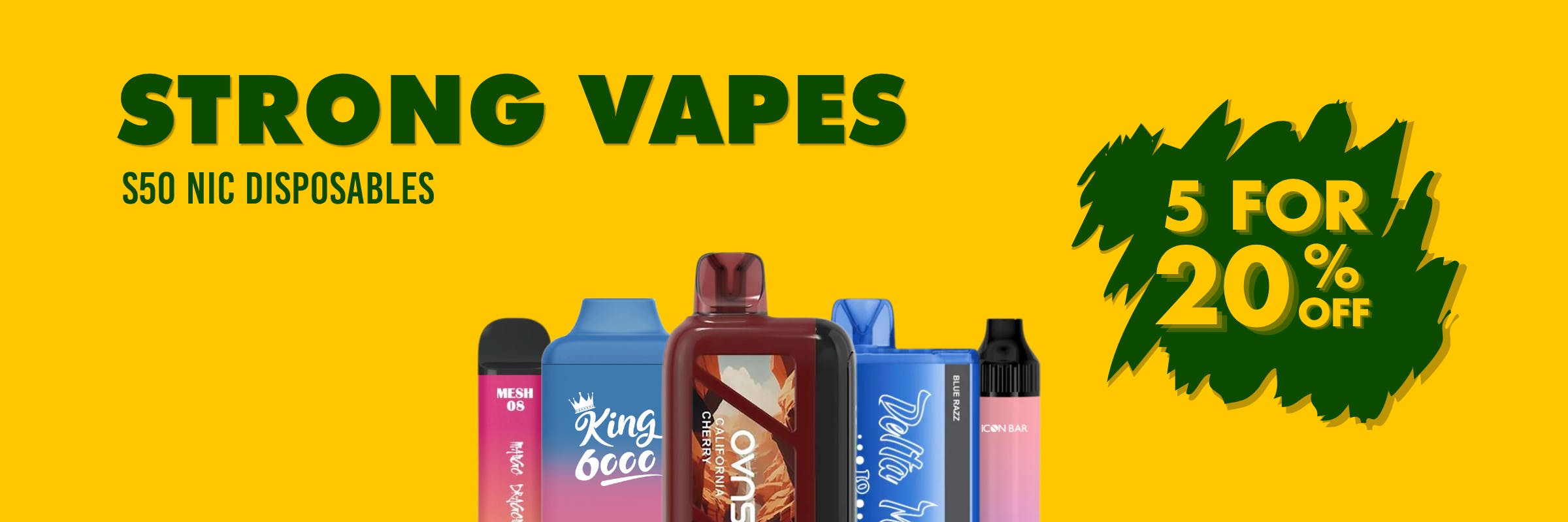 2ml, 6ml, 8ml, 10ml, 22ml, Small Vapes, Medium Vape, Vaping, Vape, Disposable, OVNS 2500, OVNS, OVNS Max 3K, King Bar, Delta Mesh IQ, Breeze, ICON, Icon Bar, OVNS Pioneer 50K, 50 Nicotine, 5%, Strong Vape, five percent, S50, Fruits, Candy, Juice, Soda, Tobacco, Menthol, Ice, Flavourless