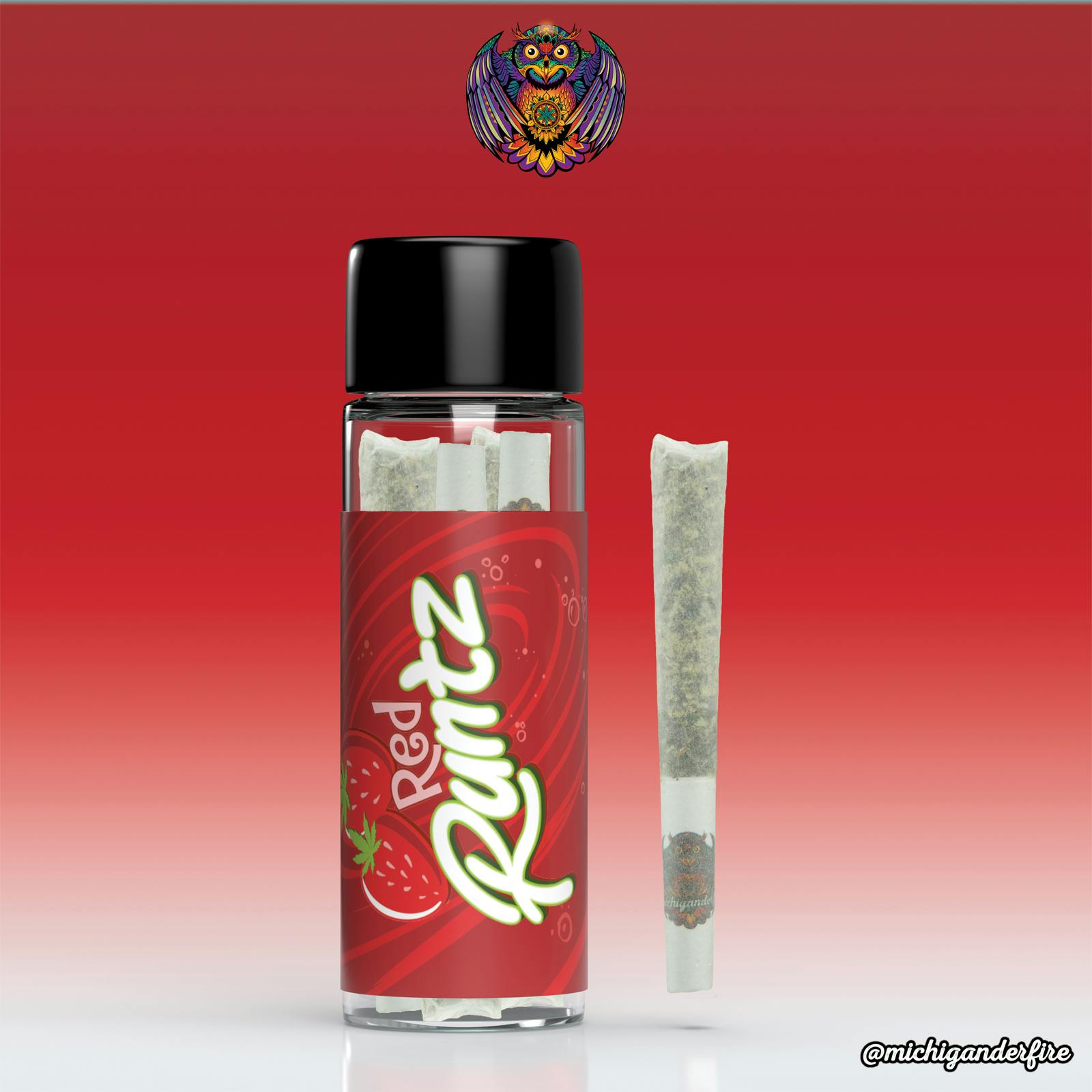 Product: Michigander Fire | Pre-Roll 5-Pack - 2.5g - Red Runtz