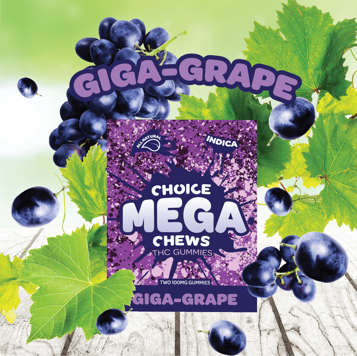 Choice MEGA Chews - 200mg Gummies - Giga Grape (I)