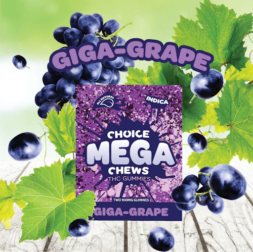 Choice MEGA Chews - 200mg Gummies - Giga Grape (I)