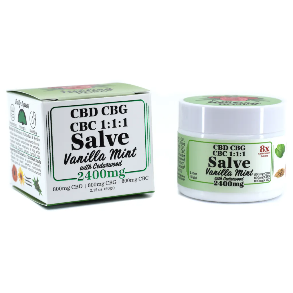 Vanilla Mint with Cedarwood 1:1:1 Herbal Salve | 2400mg - The
