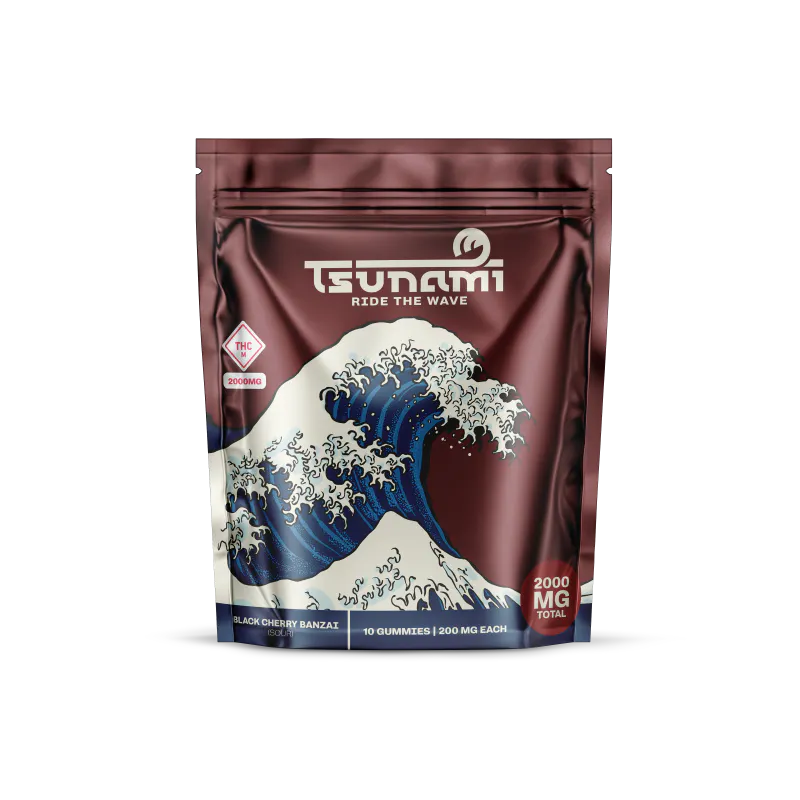 Tsunami | Gummies | Black Cherry Banzai 2000mg | Flora Farms Ozark