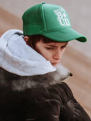 Brotherly Bud Mesh Trucker Hat-1