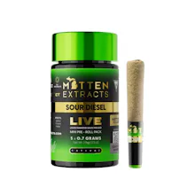 Mitten Extracts - 5-Pack .7g Live Sauce Infused Prerolls - Sour Diesel (S) - PRE_ROLLS by Mitten Extracts at King of Budz